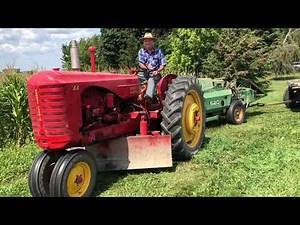 Massey Harris 44 with Oliver 520 Baler