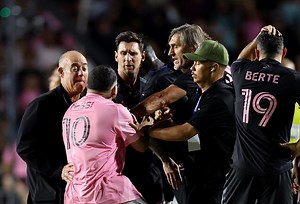 Security guard tackles Messi during Inter Miami match | Rediff-TV | Rediff.com