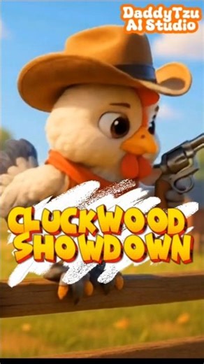 Cluckwood Showdown #CowboyChicken #FarmWestern #CluckSheriff #FunnyShorts
