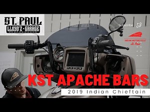 KST HANDLEBARS ON A 2019 INDIAN CHIEFTAIN