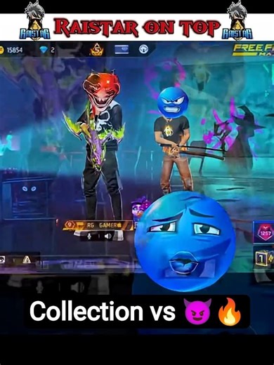 Raistar on top 😈 collection vs 😱❤️ #freefire #tgshooter