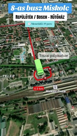 8-as busz, Miskolc: Repülőtér / Bosch - Hűtőház