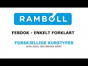 Febdok - Forskjellige kurstyper