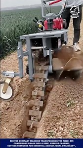 Revolutionary Walk-Behind Trencher - 15 HP Engine for 60 cm Deep Agricultural Drainage