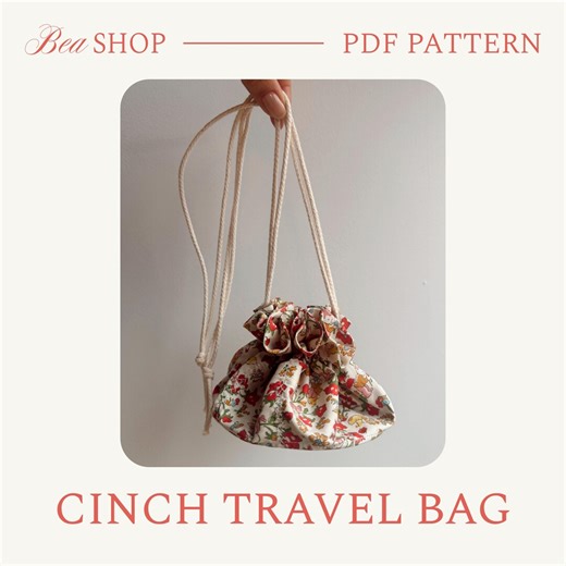 Cinch Travel Bag - PDF Sewing Pattern, for Jewelry or Cosmetics - Etsy