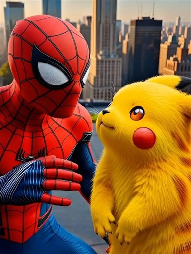 Spider-Man and Pikachu #marvel #dc #geek #pokemon