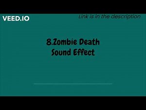 Zombie Death Sound Effect