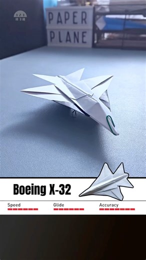 1.3M views · 6.7K reactions | How to fold a paper Fighter Plane Super beautiful ORIGAMI EASY- Super Fighter Boeing X-32 ️ #vvvreview #papercrafts #origami #diy #handmadeplane #paperairplane #paperplane | Vĩnh Hí | Facebook
