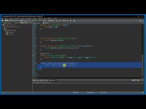 Demo static variables and methods