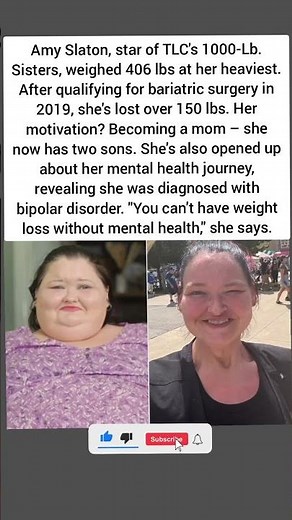 From 406 Lbs to Mom of 2 – Amy Slaton's 150-Lb Weight Loss Journey 💪👩‍👦‍👦 #shorts #AmySlaton