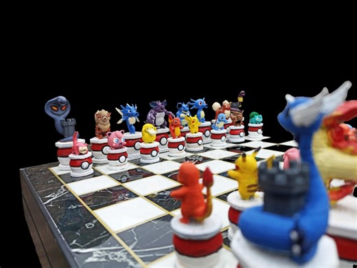Pokemn Chess Set Personalized Pokemn Chess Set - Pokeball Chess Set PERSONALİZED | Personalized Selection - Etsy