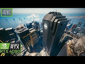 4K Touring Inside Arasaka Tower Part 2- Cyberpunk 2077 2.0: Path Tracing AI Reconstruction RTX 4090