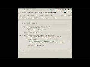 Structured Data - Numpy Structured Array || Python|| Numpy || Data Science || Machine Learning