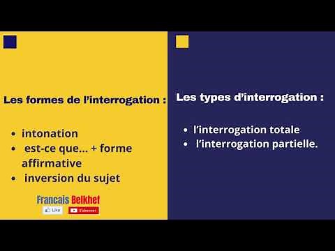La phrase Interrogative : cours de Français 2éme année collège