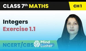Mind Luster - Learn Integers Exercise 1 1 Class 7 Mathematics Chapter 1 CBSE 2024 25