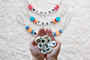 30mm Oversized Letter Beads – Custom Dog Collar Name Beads for Large Dogs and DIY Crafts, Extra Large Friendship Bracelet Beads - Etsy