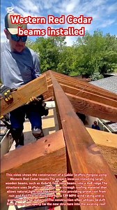 Western Red Cedar beam installed