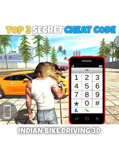 TOP 3 SECRET CHEAT CODE IN INDIAN BIKE DRIVING 3D | Indian Bike Driving 3D New Update Cheat Code