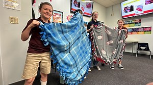 Pinellas County students make blankets for All Children's Hospital