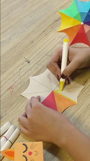 Paper Umbrella Craft Tutorial | Rainy Day Craft for Kids