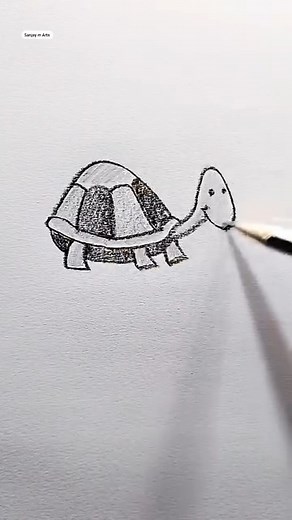 How to draw a tortoise #art #fblifestyle | Sanjay m Arts