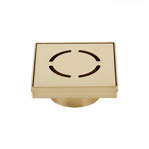 Harper Square Floor Waste - Brushed Brass
