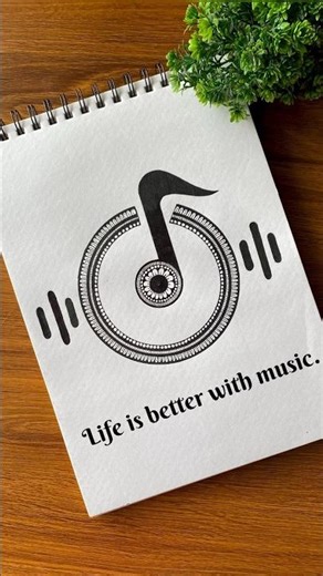 Life is better with music..🎶😍 #music #art #mandala #artist #drawing #satisfying #subscribe #doodle