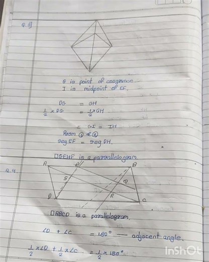 math part 2 class 9th quadrilateral practice set 5.2