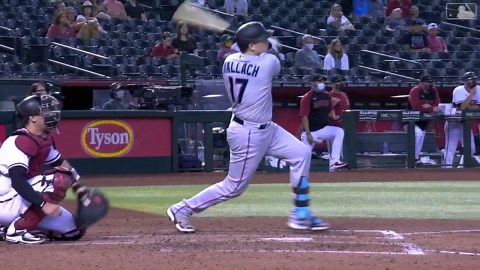 Chad Wallach's first triple