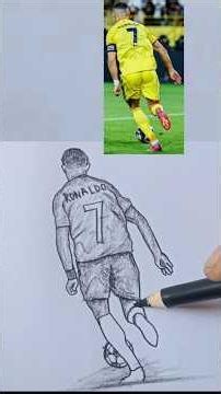 Ronaldo Portrait Drawing Magic #drawingtutorial #drawing #cristianoronaldo #art #footballart