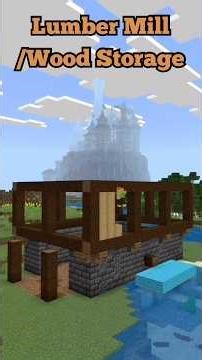 Lumber Mill & Wood Storage #minecraft #short #minecraftbuilding #inspiration #storage