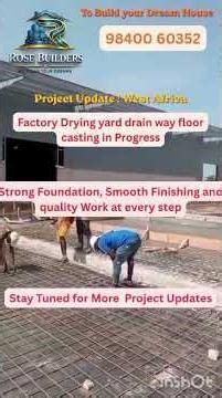 Factory Drying Yard Drain Way Floor Casting | Project Update 🚧