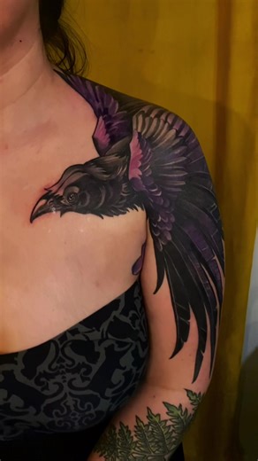 A raven duo. Made in Portland, OR 🐦‍⬛🐦‍⬛ #portlandoregon #oregon #washington #seattlewashington #tattoos
