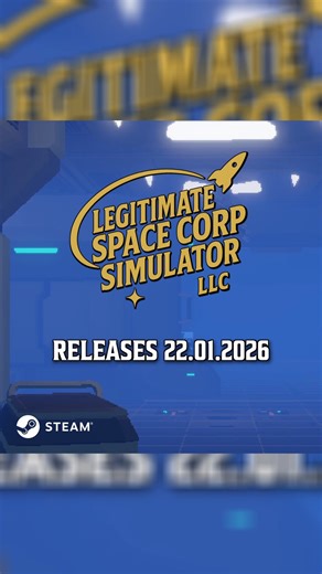 Legitimate Space Corp Simulator LLC is releasing on January 22nd! 📣 Legitimate Space Corp Simulator LLC is a sandbox where you build, manage, and survive as the manager of the most questionable Space Station in the galaxy. 🚀🌌 Wishlist now! 🔗 https://store.steampowered.com/app/3725150/Legitimate_Space_Corp_Simulator_LLC | PlayWay
