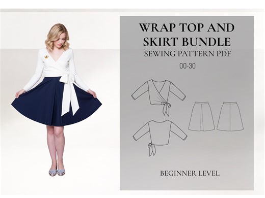 Women's Skirt and Tunic Pattern, 2 in 1 Sewing Pattern for Women, Plus Size Sewing Patterns - Etsy