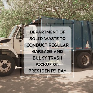 The Department of Solid Waste will be continue regular garbage, recycling, and bulky trash collection services on Monday, February 19th, 2024, Presidents' Day. | City of Miami Government | Facebook