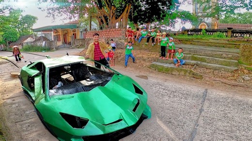 I built a Lamborghini from scrap! 🚗✨