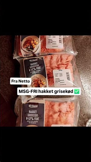MSG-FRI hakket grisekød fra mærket Velsmag i Netto ✅️
