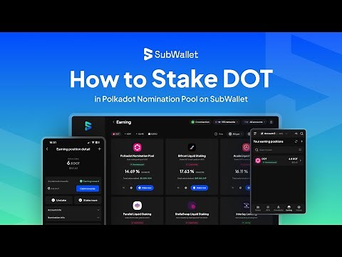 How to stake DOT in Polkadot Nomination Pool with SubWallet 3 Platforms