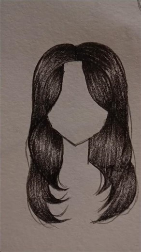 How to draw Long hair style ✨#drawing #art #sketch #howtodraw #shorts