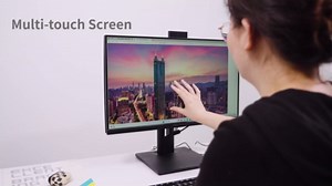 Desktop Computer All-in-one PC N100 (Up to 3.40Ghz) 23.8-inch FHD Display All-in-one Desktop Computer 8GB RAM 512GB ROM SSD,Dual-band WiFi Bluetooth Webcam Mouse and KB Liftable & Rotatable Screen