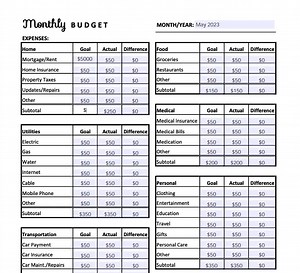 Monthly Budget Printable PDF, Simple Budget Template PDF, Budget Tracker Printable, Blank Budget Template, Printable Budget Sheets PDF - Etsy