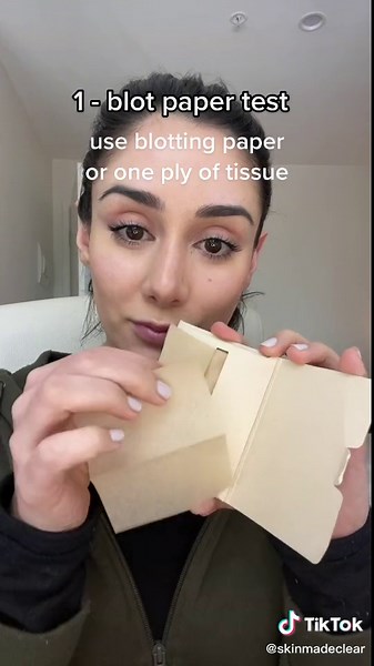 Not sure if you’re oily, dry or combination? Here are two easy ways to figure out your skin type #skinmadeclear #fyp #skintype #oilyskin #dryskin #combinationskin #skintypetest