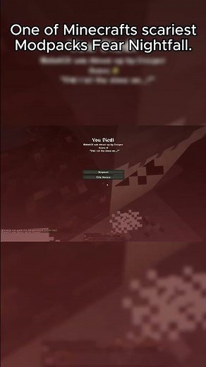 Fear Nightfall: Minecraft's Scariest Modpack.