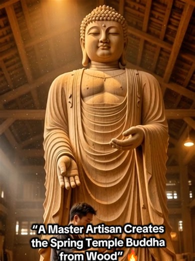 “A Master Artisan Creates the Spring Temple Buddha from Wood” 🔥 Most people see a block of wood… But a true artisan sees a masterpiece waiting inside. Watch how this craftsman brings the Spring Temple Buddha to life. 🗿✨ satisfying carving satisfying art amazing craftsmanship master craftsman incredible skills handmade masterpiece viral art process traditional craftsmanship america china canada world #america #china #canada #fyppppppppppppppppppppppp #temple