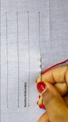 Very easy basic embroidery stitches #embroidery #handembroidery #basicstitch #runningstitch #shorts