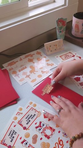 Lunar New Year Sticker Sheet | Chinese Zodiac Horse | Red Packet | CNY Angbao Gift - Etsy