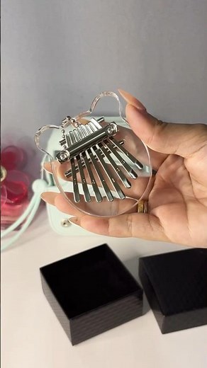 acrylic mini kalimba asmr unboxing 🧸 #8keykalimba #bearkalimba