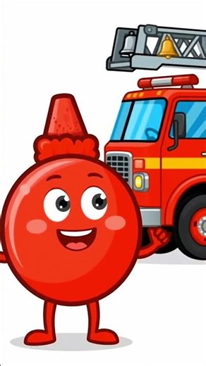 Learn RED Color with RED the Crayon! 🔴 | Colors for Kids #shorts