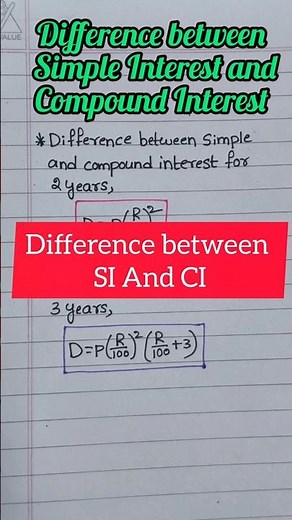 Difference between Simple and Compound Interest || Aptitude ||